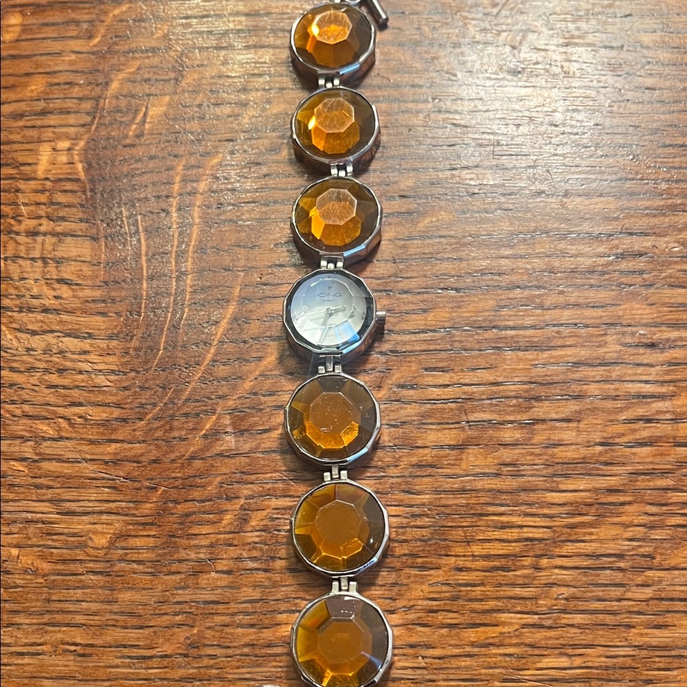 Icing Amber-Toned Faceted Bracelet